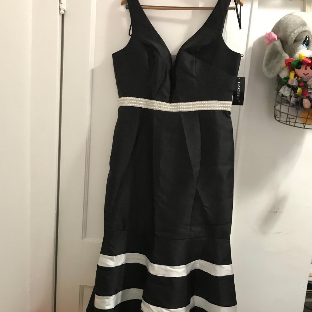 Long Black & White Dress